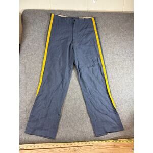 VTG US Civil War Era Military Pants Mens 36x30 Blue Yellow Side Stripe Uniforms